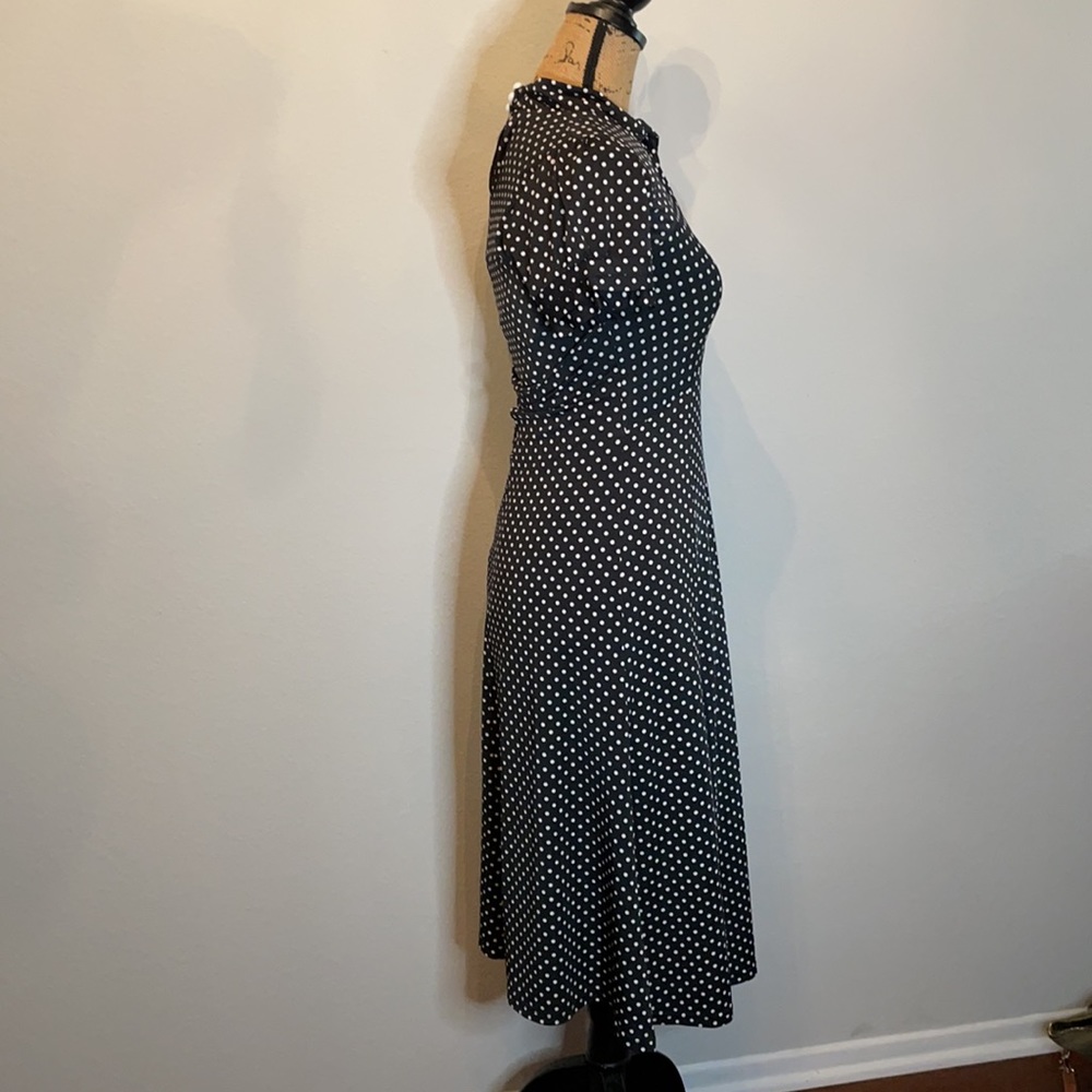 Black & white Polka Dot Lindy Bop Amie Tea Dress Small S - Picture 5 of 9